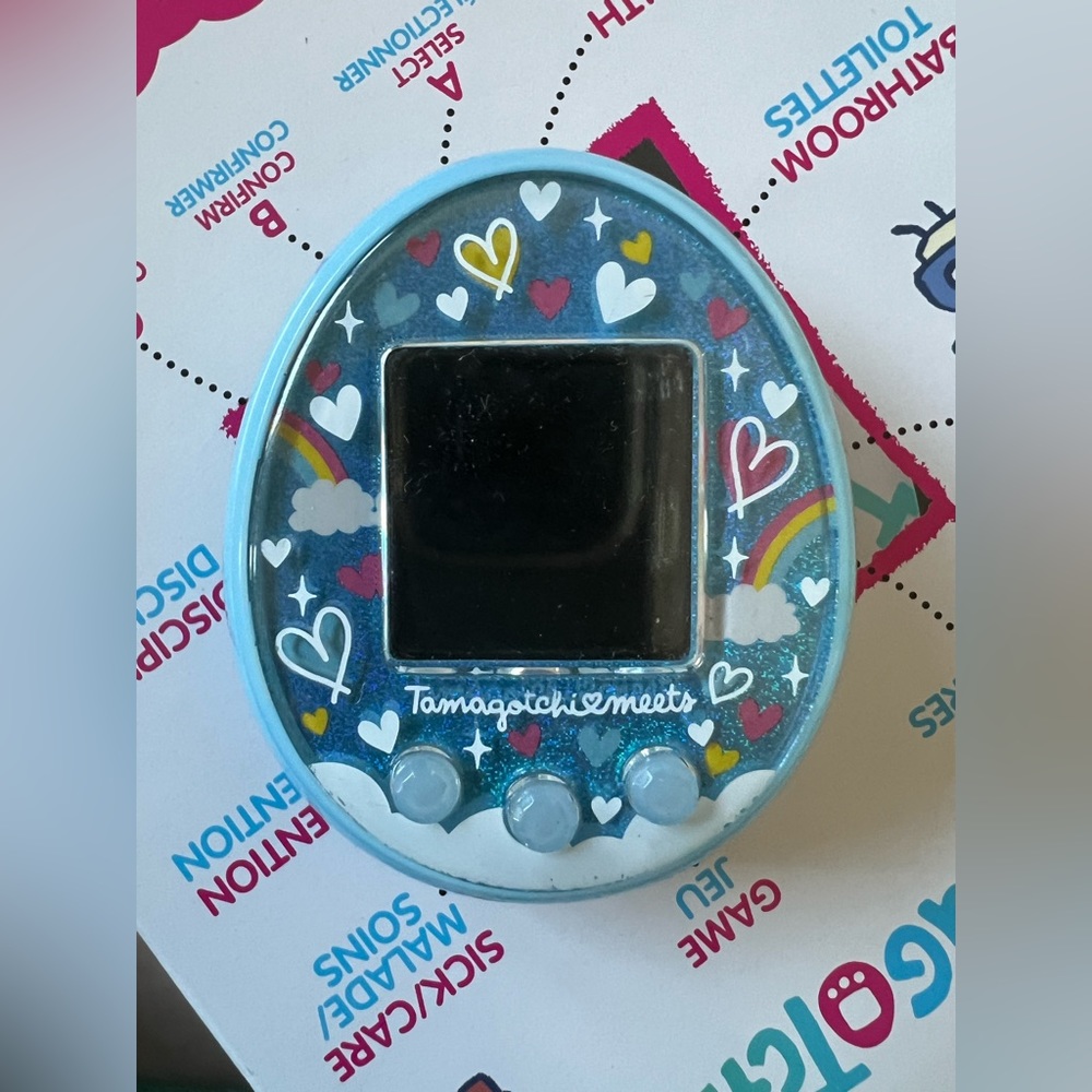 Blue Tamagotchi Meets